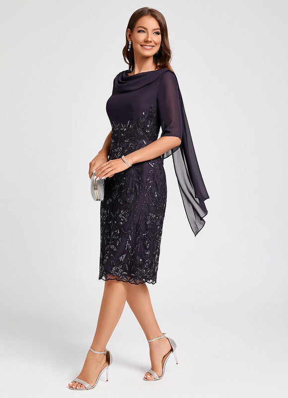 Robe Midi Étoilée Sombre - gallery 4