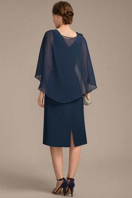 Robe Midi Marine Élégante - gallery 4