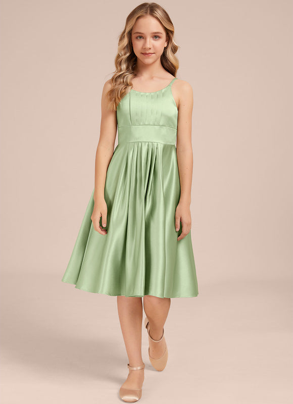 Robe Midi Satin Vert Tendre - gallery 5