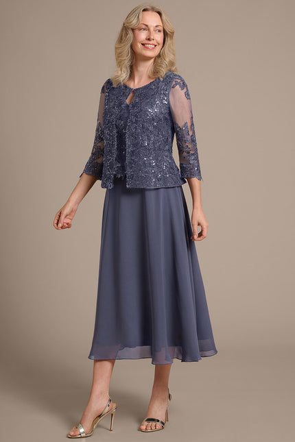 Robe Midi Manche 3 4 - gallery 4
