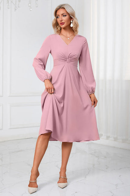 Robe Midi Élégance Rubis Éthérée - gallery 1