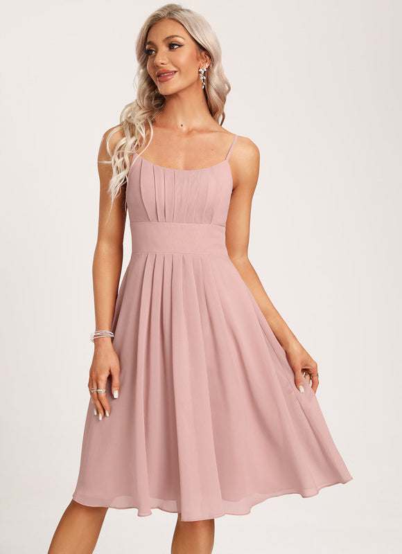 Robe Midi Mousseline Rose - gallery 5