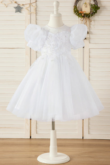 Robe Midi Tulle Blanche Enfant - gallery 6