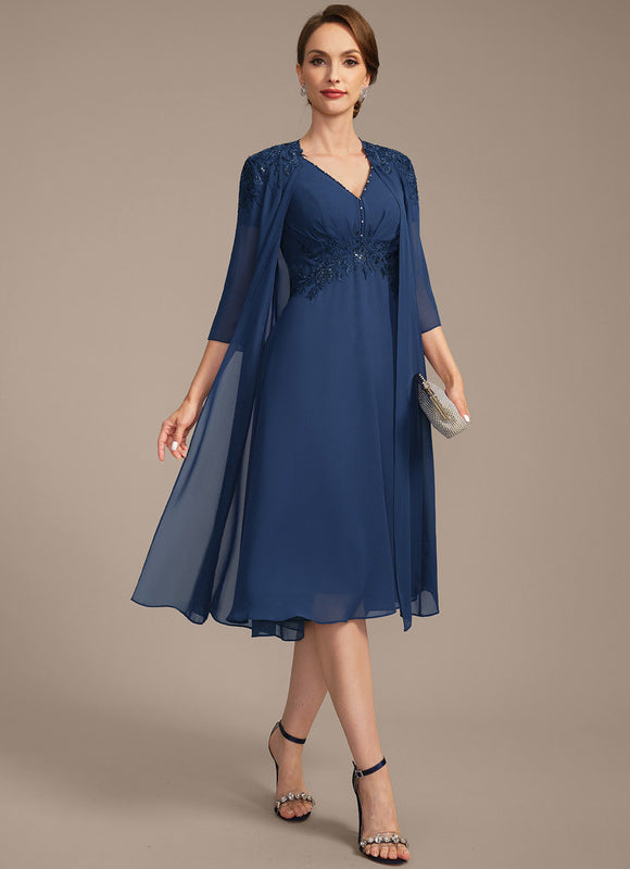 Robe Midi Charme Élégant - gallery 3