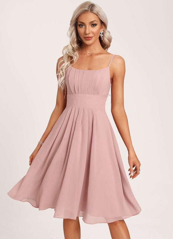Robe Midi Mousseline Rose