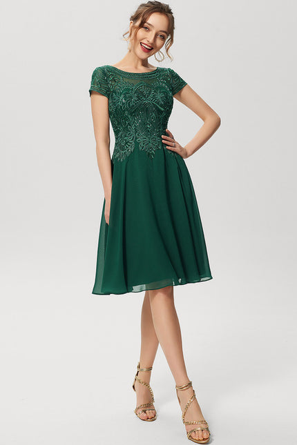 Robe Midi Grise Éclatante - gallery 3