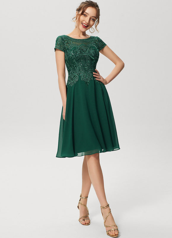 Robe Midi Grise Éclatante - gallery 3