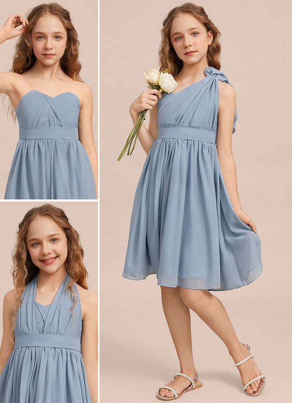 Robe Midi Chiffon Céleste