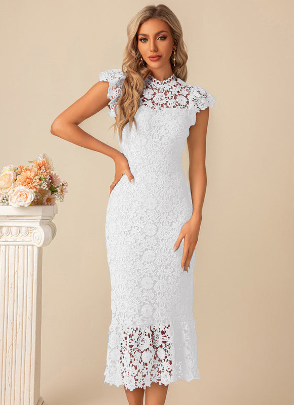 Robe Midi Céleste Dentelle - gallery 7