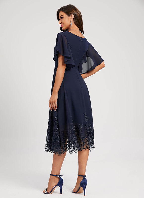 Robe Midi Émeraude Dentelle - gallery 5