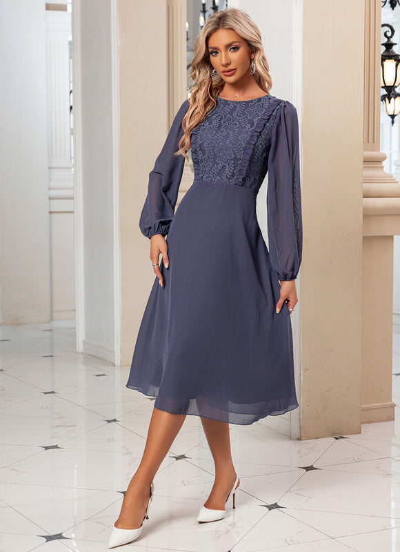 Robe Midi Bordeaux Aérienne