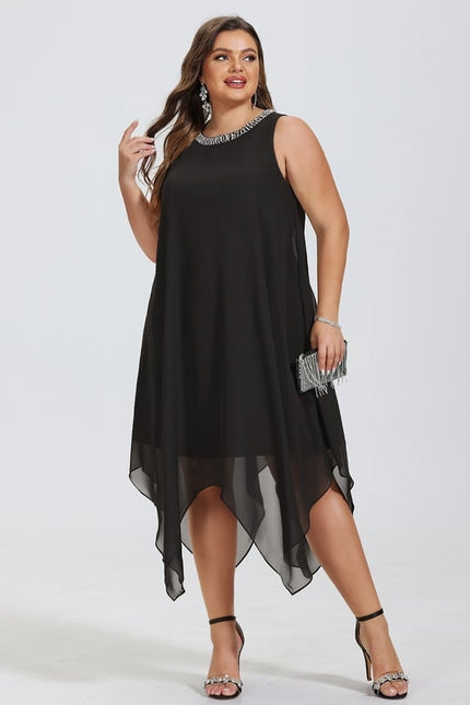 Robe Midi Noir Aérien - gallery 7