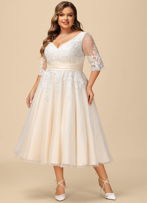 Robe Midi Élégance Crème - gallery 5