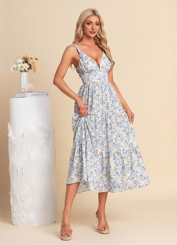 Robe Midi Fleurie Légère - gallery 5