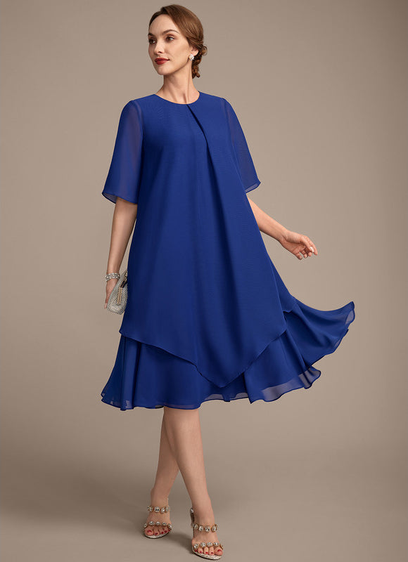 Robe Midi Fluide Bleu Royal - gallery 5