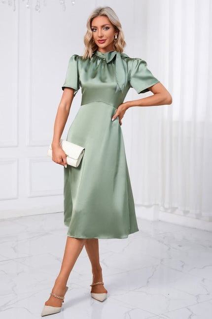 Robe Midi Satinée Chic - gallery 2
