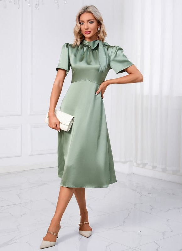 Robe Midi Satinée Chic - gallery 2