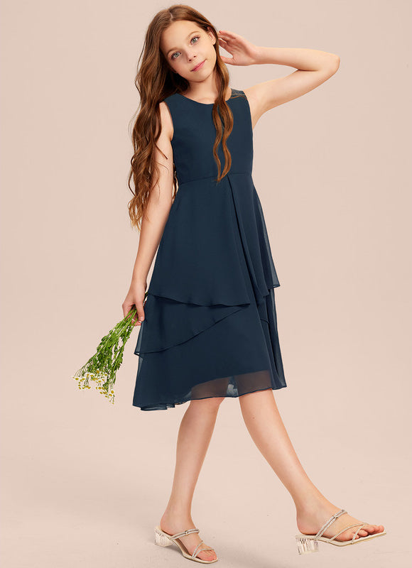 Robe Midi Évasée Marine - gallery 2