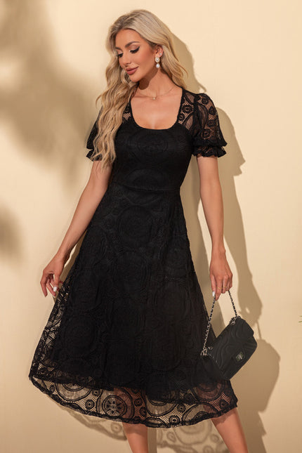 Robe Midi Noire Élégante - gallery 3