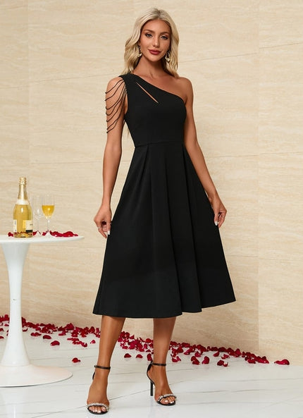 Robe Midi Asymétrique Glam