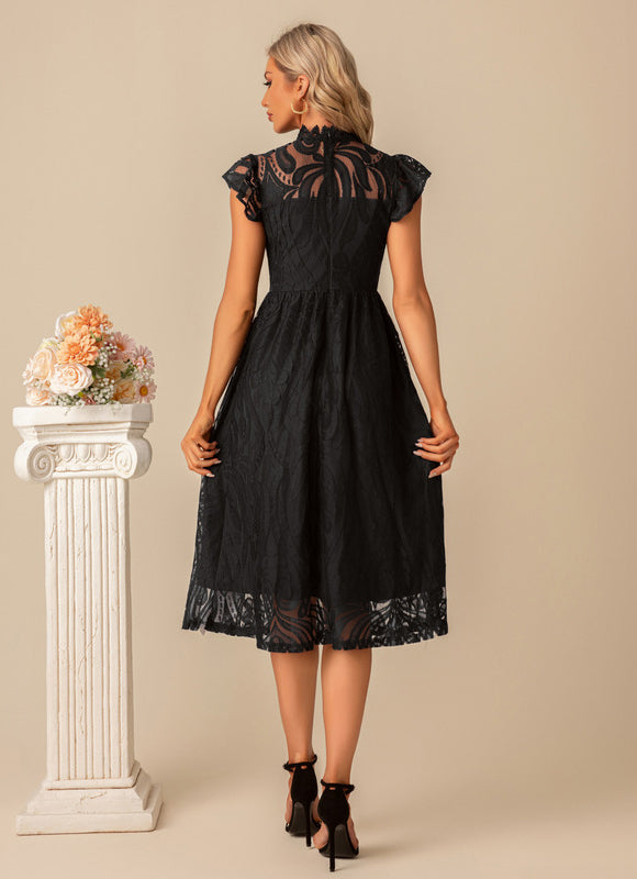 Robe Midi Dentelle Trapèze - gallery 8