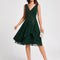 Robe Midi Éclatante Drapée