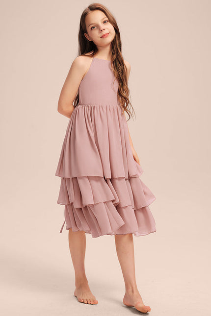 Robe Midi Volante Rose - gallery 3