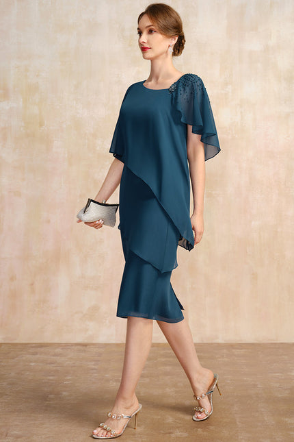 Robe Midi Ondulée Émeraude - gallery 2