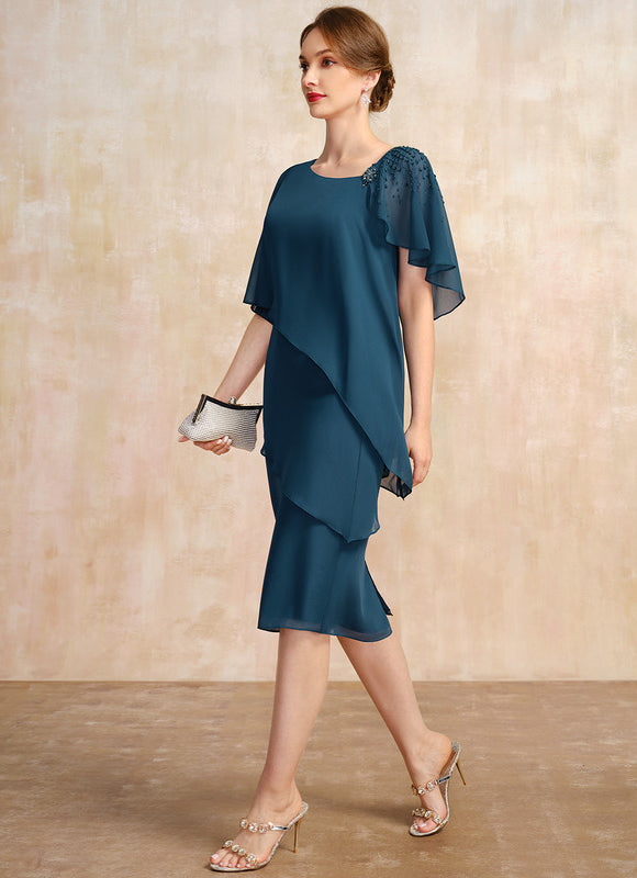 Robe Midi Ondulée Émeraude - gallery 2