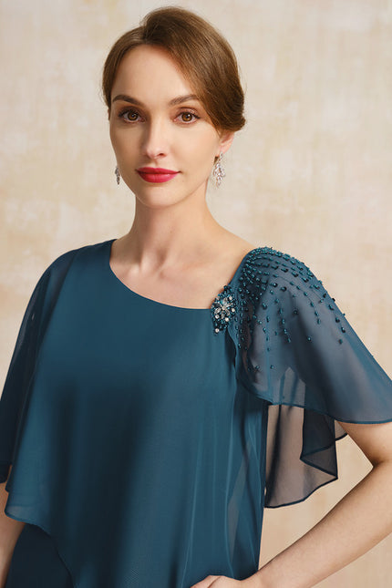 Robe Midi Ondulée Émeraude - gallery 1