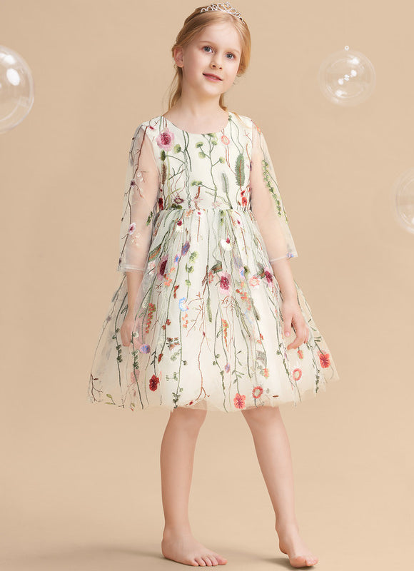 Robe Midi Fleurs Éclairées - gallery 2