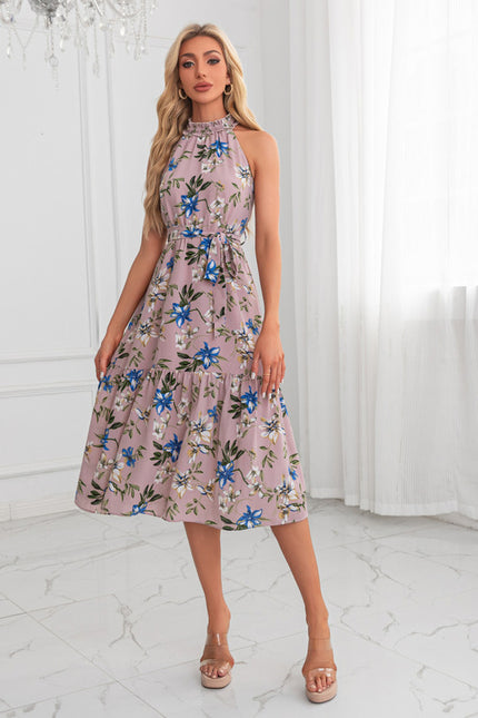 Robe Midi Évasée Imprimée Léopard - gallery 4