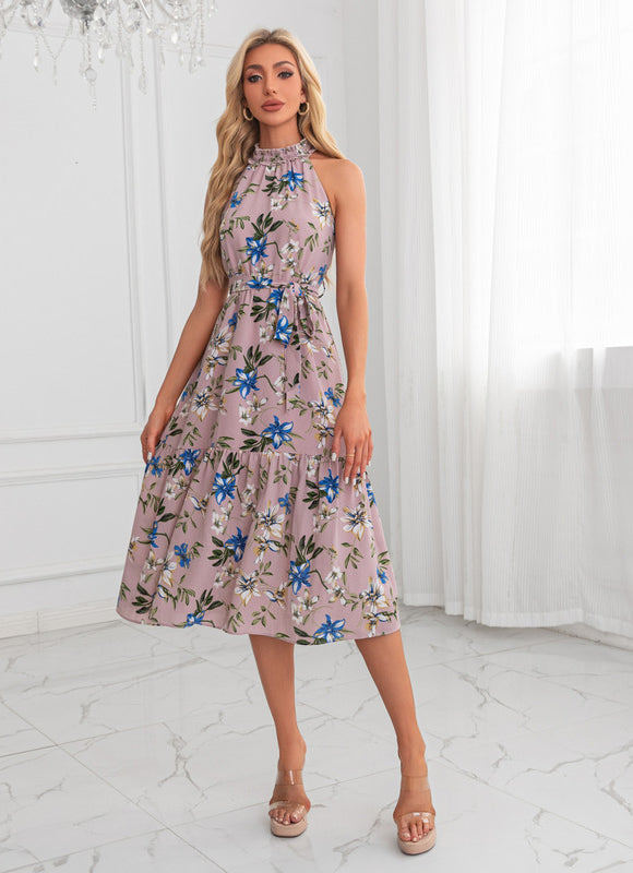Robe Midi Évasée Imprimée Léopard - gallery 4