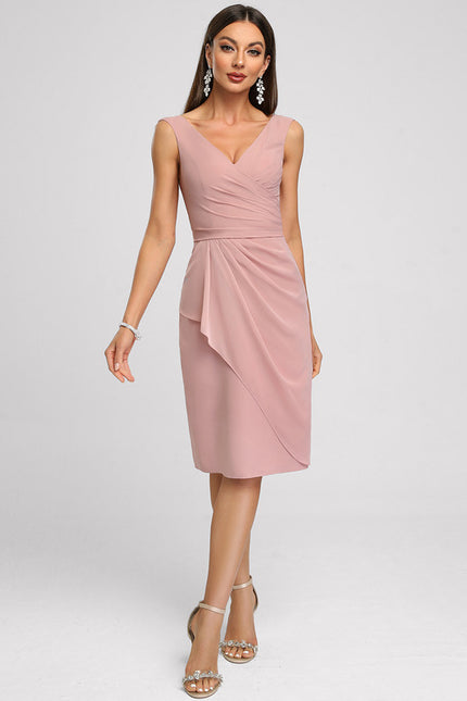 Robe Midi Drapée Rose - gallery 7