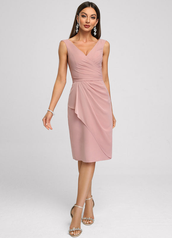 Robe Midi Drapée Rose - gallery 7