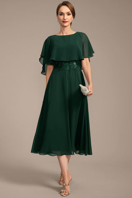 Robe Midi Émeraude Flottante