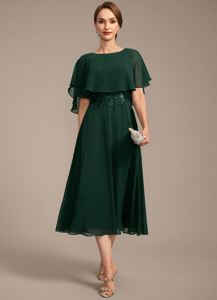 Robe Midi Émeraude Flottante