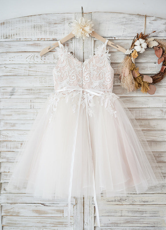 Robe Midi Enfant Dentelle Blanche - gallery 9