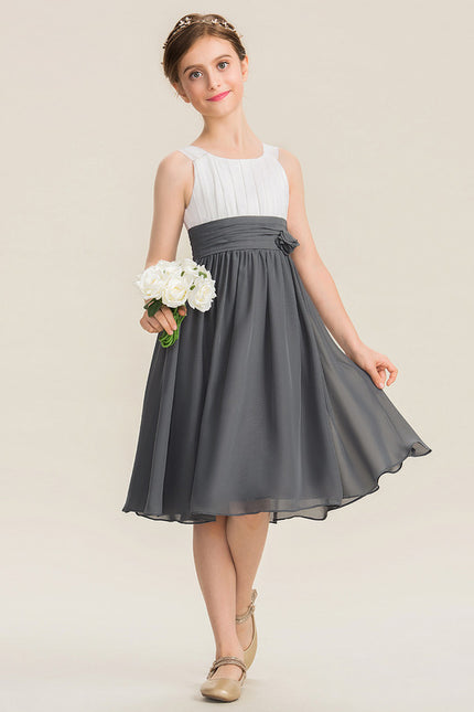 Robe Midi Chiffon Grise