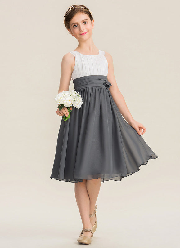 Robe Midi Chiffon Grise