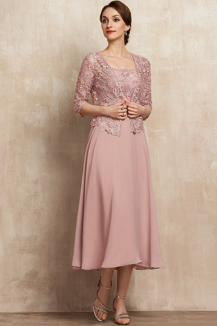 Robe Midi Rose Poudré - gallery 2