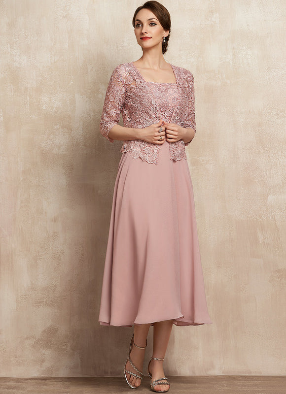 Robe Midi Rose Poudré - gallery 2