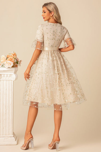 Robe Midi Élégance Florale - gallery 3