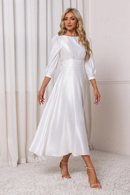 Robe Midi Col Bateau - gallery 4