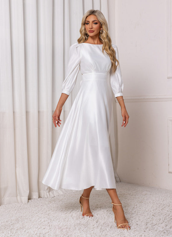 Robe Midi Col Bateau - gallery 4