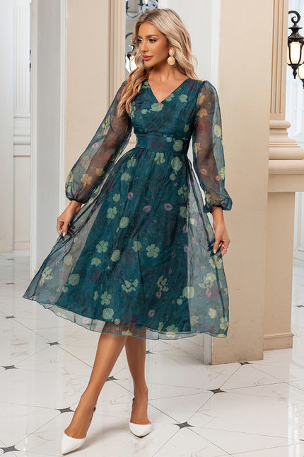 Robe Midi Organza Fleurie - gallery 4