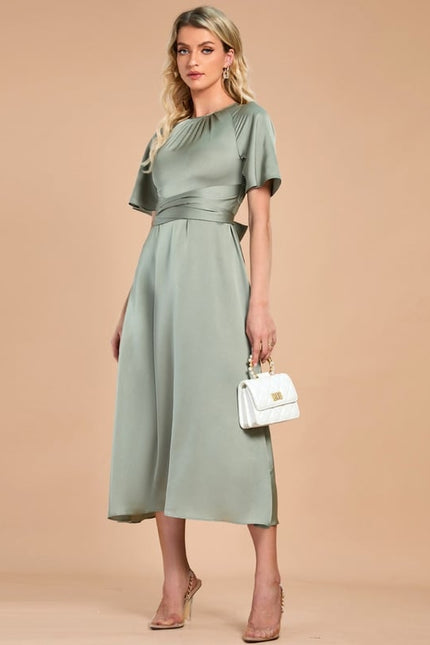 Robe Midi Satin Midi Cintrée - gallery 4