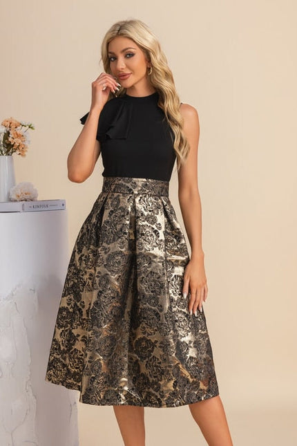 Robe Midi Trapèze Satinée - gallery 8