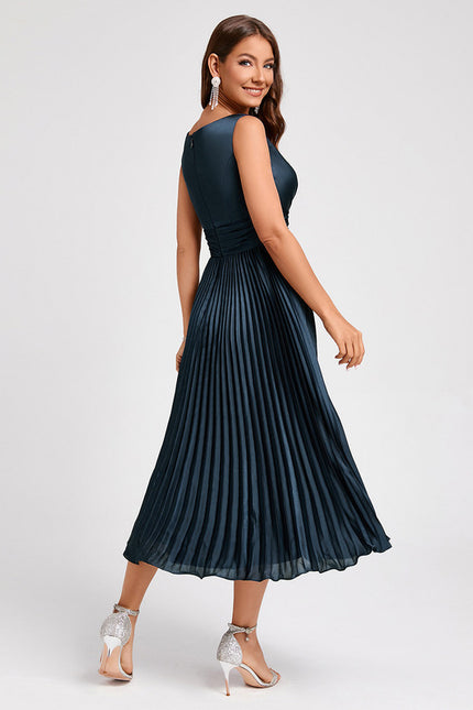 Robe Midi Satinée Plissée - gallery 6