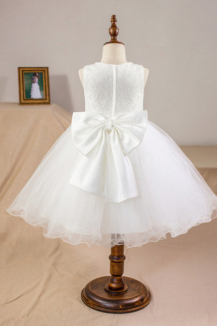 Robe Midi Enfant Tulle Blanc